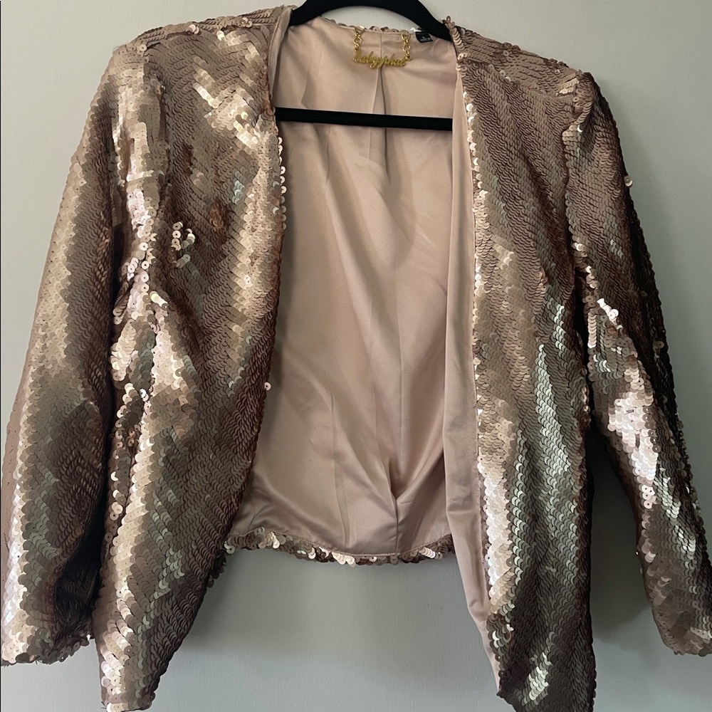 Cropped Baby Phat Sequin Jacket